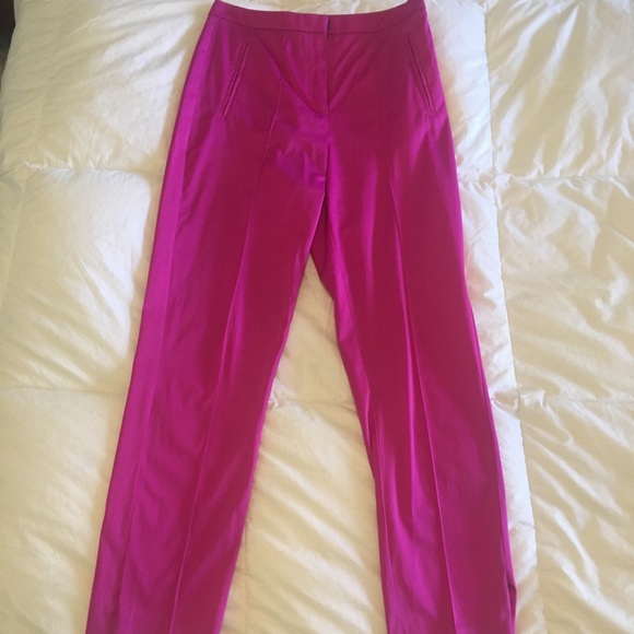 H&M Fuchsia High-waisted Polyester Pants 6 - Picture 1 of 7